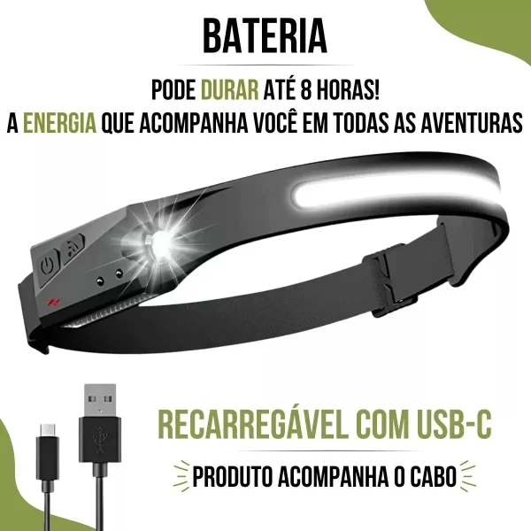 Encomende Lanterna de Cabeça - Led Recarregavel - Image 3